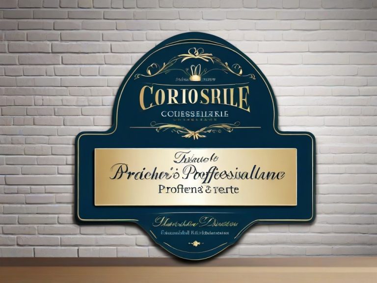 plaque professionnelle
