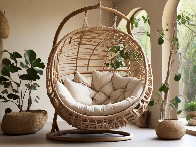 fauteuil suspendu en rotin