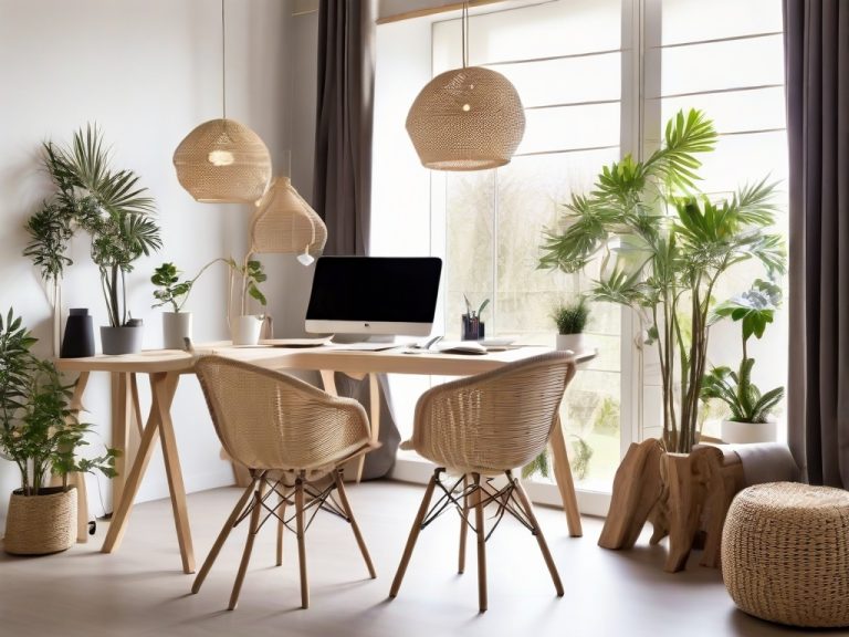 chaise de bureau en rotin