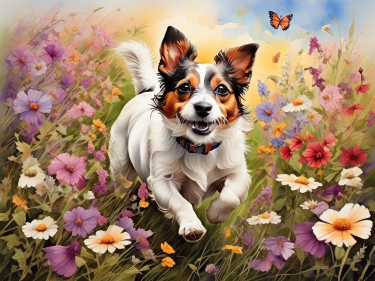 jack russell à poil long